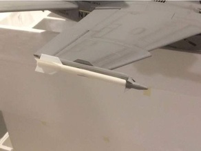 aim9r sidewinder araştırmaya fa-18 rc araç füze uçak 3d print model - Mito3D