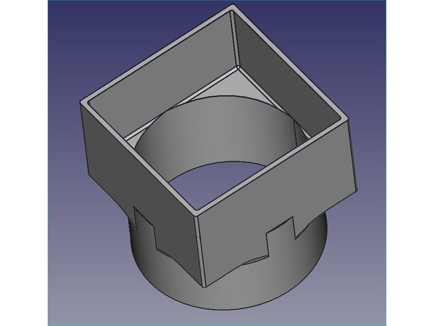 oluk downpipe şekil değiştiren Kare Yuvarlak adaptör diy ev yağmur suyu 3D print model - Mito3D