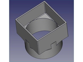 Dachrinne-Fallrohr gestaltenwandler Quadrat Runde-Adapter diy Haushalt Regenwasser 3d print model - Mito3D