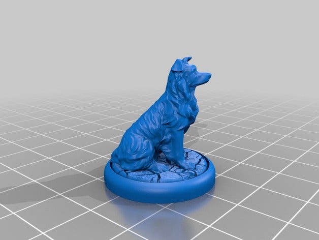australian shepherd 3d printing aussie beast master ranger cropped tail dnd miniature dog familiar pet pup 3D print model - Mito3D