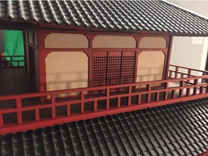 pagoda window screen set 3d printing japanese test honour ttcombat 3d print model - Mito3D