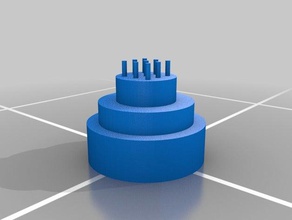 birthday cake 3d printing candle 3d print model - Mito3D