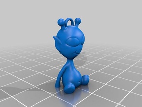 alien3d mascot keychain printing 3d print model - Mito3D