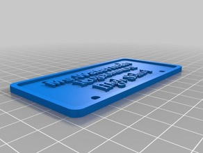 mrswaterman nombre de la placa 3d impresión personalizado 3d print model - Mito3D