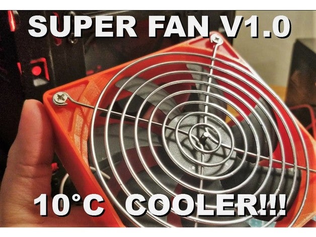 süper v10 pc fan 120mm bilgisayar 3D print model - Mito3D