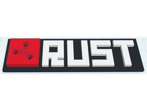 rust logo color raised signs logos game 3d print model - Mito3D