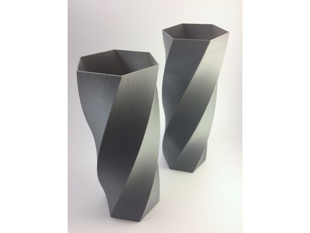 hex büküm kap kaplar hexagon kalem tutucu depolama kutusu twisted 3D print model - Mito3D