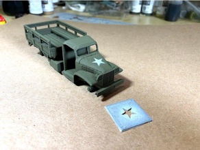 us army star stencil airbrushing toys games 3d print model - Mito3D