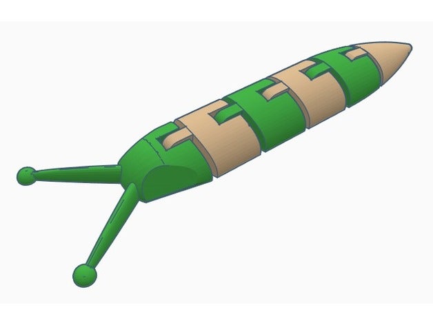 magnetic flexi slug dual extrusion animals extruder flexible polymathic snail two color 3D print model - Mito3D