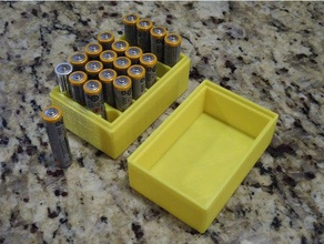 aaa battery case organization batteries box holder cover 3d print model - Mito3D