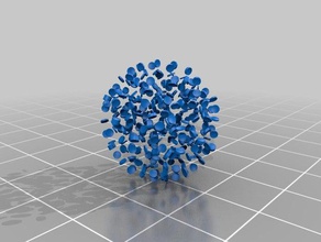 random sphere agglomerate connecting bonds &epsilon44 14 mm bond models 3d print model - Mito3D