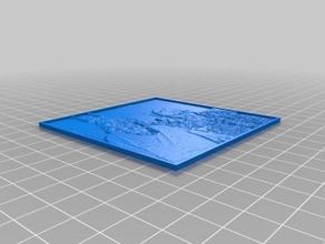 my customized lithophane parametrized length thickness 2d art 3d print model - Mito3D