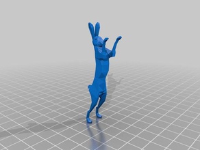 low-poly Hase Tiere 3d print model - Mito3D
