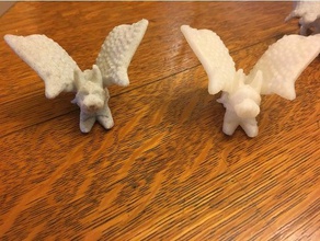 ejderha olarak tanımlıyordu oyunlar canavar boynuzları kuyruk Teksas sayı kanatlı kanatları 3d print model - Mito3D