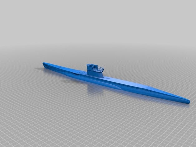 waterline u-boat vehicles cruel seas ww2 3D print model - Mito3D