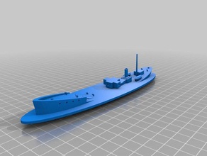 sinking coastal freighter vehicles 1300 cruel seas ww2 3d print model - Mito3D