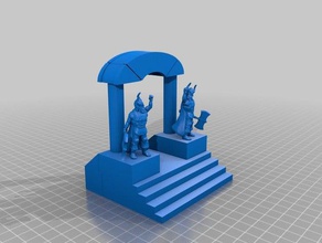 dwarven stone statue archway games 3d print model - Mito3D