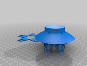 ufo invaders 3d printing scale model science fiction vehicle 3d print model - Mito3D