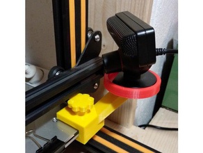 ps3 eye cam mount creality cr-10 3d printer accessories printing octoprint ps3eye 3d print model - Mito3D