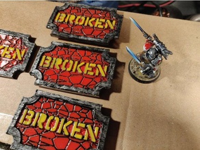 matar equipo roto marcador juegos 40k token warhammer 3d print model - Mito3D