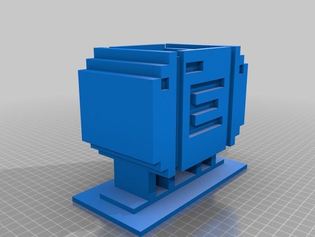 metroid energia serbatoio coperchio della scatola video giochi nes 3D print model - Mito3D