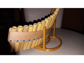 panpipe holder 18-22 pipes music 3d print model - Mito3D