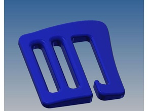 Gürtel-clip öffnen 25mm outdoor Garten Rucksack Schnalle button 3d print model - Mito3D
