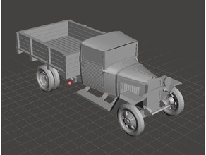 gaz-mm-v wartime truck 1160 vehicles car 3d print model - Mito3D