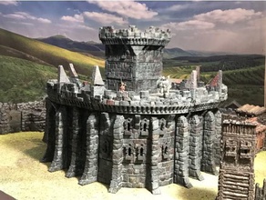 château de la paroi l'échantillon 48 heures kickstarter vivre financé modèles citadelle le mdn donjons dragons forteresse gamescape3d nsfw bastion dessus table wargaming warhammer 3d print model - Mito3D