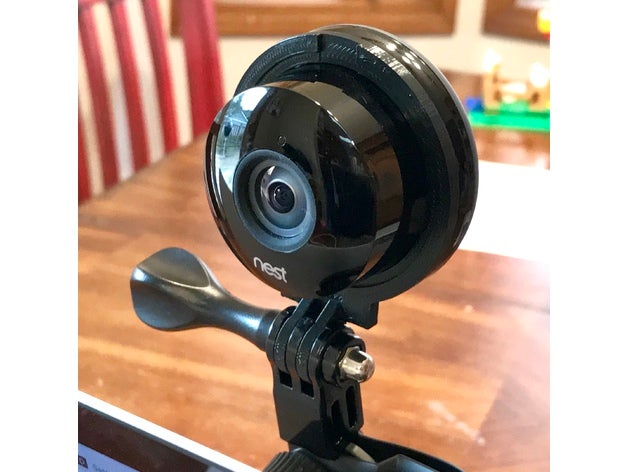 nest cam bracket 3d printing action mounting 3D print model - Mito3D