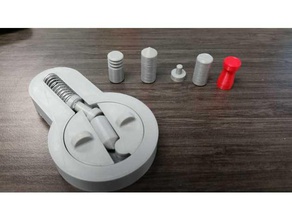 Bildung lock pins verkleinert, mehr engineering locksport Pilz Sicherheit gezahnt spool 3d print model - Mito3D