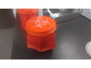 biosafety waste cup lab work biology 3d print model - Mito3D