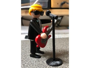 mikrofon f&uumlr playmobil passend - Spielzeug Spiel Zubehör micro Mikrofon Mikrofon-Ständer 3d print model - Mito3D