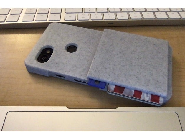 zostays pixel 2 xl case mobile phone wallet yubikey 3D print model - Mito3D