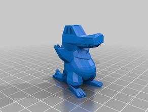 totodile sculture figurina poke pokeball pokemon 3d print model - Mito3D