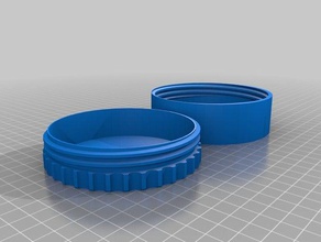 my customized cylindrical box screw top tool holders boxes 3d print model - Mito3D