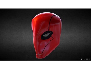batman sob o capuz vermelho capacete traje jason todd máscara redhood robin 3d print model - Mito3D