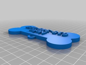 neko hueso coisa animais de estimação personalizado 3d print model - Mito3D