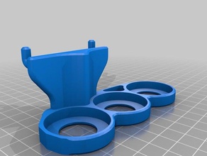 3 pot kale pegboard sahibi organizasyon 3pot boya warhammer 3d print model - Mito3D