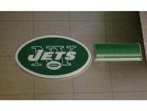 ny jets fridge magnet 2 colors other american football logo multi-color multicolor 3d print model - Mito3D