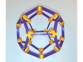 make your own platonic dodecahedron math art edge geometry model snap vertex 3d print model - Mito3D