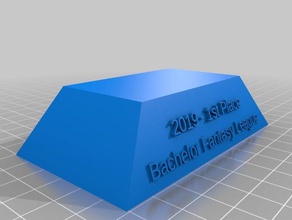 bachelor trofeo di base sculture personalizzato 3d print model - Mito3D