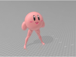 kirby muscle legs video games funny muscles nintendo switch 3d print model - Mito3D