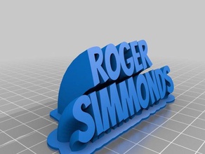 roger simmonds de la oficina personalizado 3d print model - Mito3D