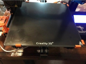 la cama de abrazadera ender 3 4 mm vidrio 3d impresora accesorios 3d print model - Mito3D