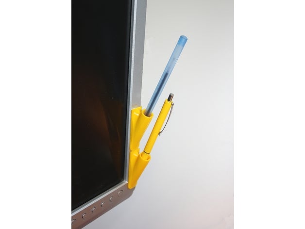 simple crayon stylo titulaire du moniteur de votre ordinateur 3D print model - Mito3D