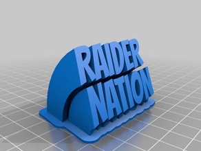 raider nation bureau de personnalisé 3d print model - Mito3D