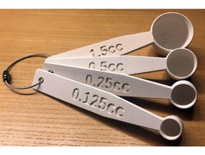 kaşık ayarlanabilir tercümesi ölçüm mutfak yemek measuringspoons 3d print model - Mito3D