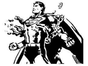 superman pochoir 2d art dc comics kryptonian 3d print model - Mito3D