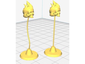 28mm burningskull toys games 28mmscale dangeons dragons dnd mini miniature flaming skull monster roleplaying rpg scull tabletop gaming 3d print model - Mito3D
